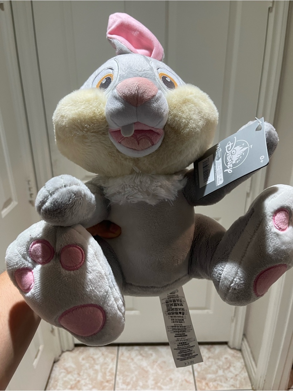 Disney Thumper Plush Bunny - Gray, Pink & Cream